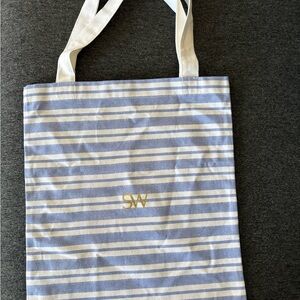 Stuart Weitzman 12x14 canvas Tote Bag with SW Initials